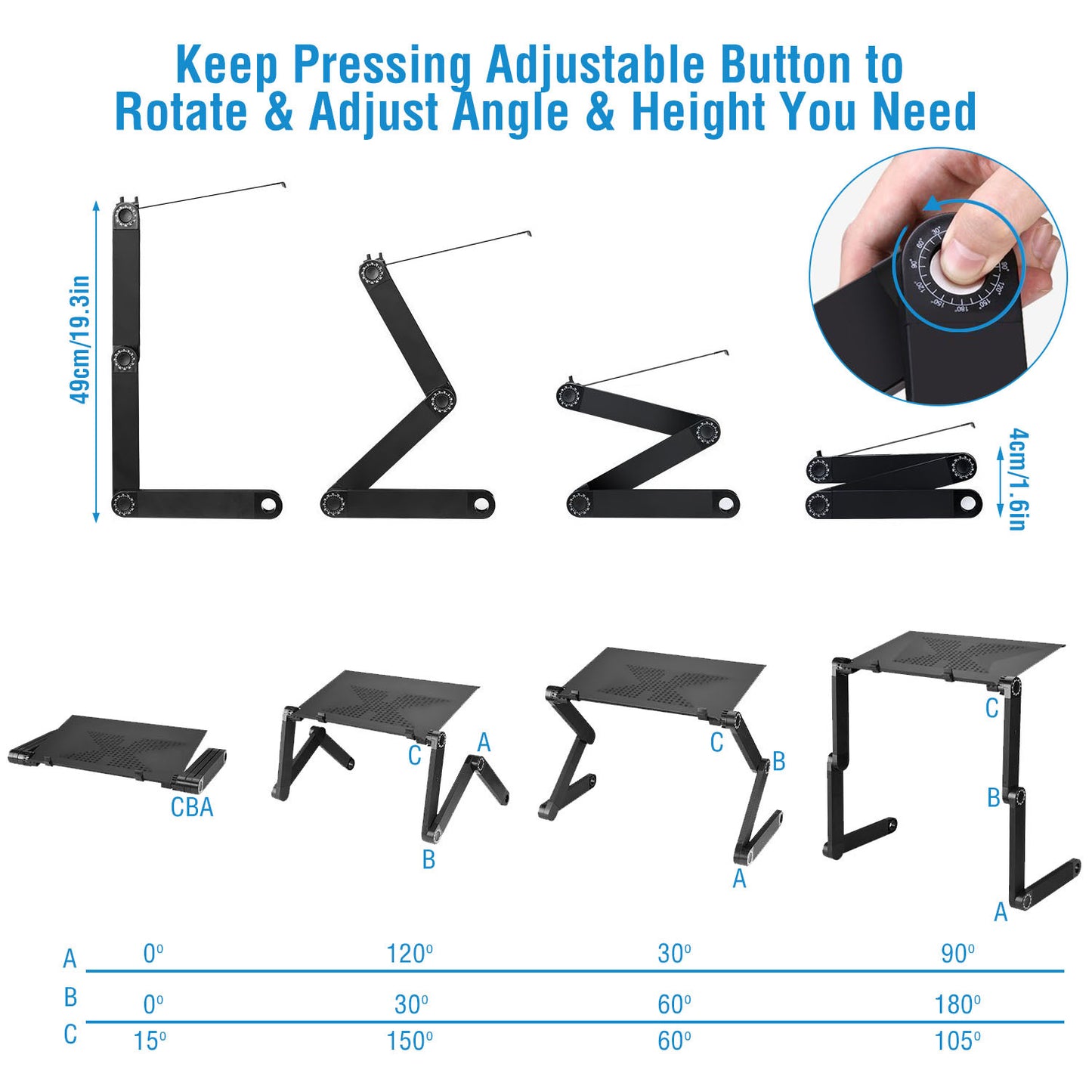 🖥️ Foldable Laptop Desk – Work Comfortably Anywhere
