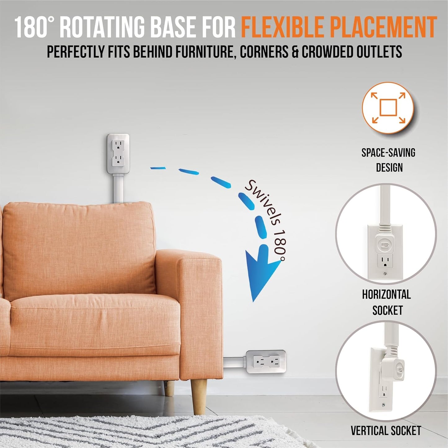 Power Socket Sofa And Bedside Extender